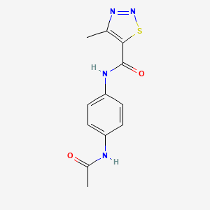 molecular formula C12H12N4O2S B2746234 N-(4-acetamidophenyl)-4-methylthiadiazole-5-carboxamide CAS No. 183306-56-1