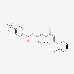 molecular formula C26H22FNO3 B2746248 4-tert-butyl-N-[2-(2-fluorophenyl)-4-oxo-4H-chromen-6-yl]benzamide CAS No. 923257-93-6