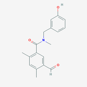 molecular formula C18H19NO3 B2746251 5-Formyl-N-[(3-hydroxyphenyl)methyl]-N,2,4-trimethylbenzamide CAS No. 2305541-43-7