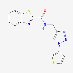 N-((1-(thiophen-3-yl)-1H-1,2,3-triazol-4-yl)methyl)benzo[d]thiazole-2-carboxamide