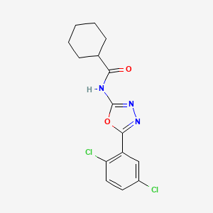 molecular formula C15H15Cl2N3O2 B2746261 N-(5-(2,5-dichlorophenyl)-1,3,4-oxadiazol-2-yl)cyclohexanecarboxamide CAS No. 891135-02-7