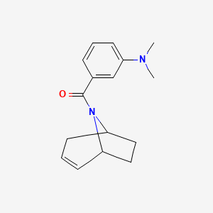 molecular formula C16H20N2O B2746303 (1R,5S)-8-azabicyclo[3.2.1]oct-2-en-8-yl(3-(dimethylamino)phenyl)methanone CAS No. 1797367-17-9