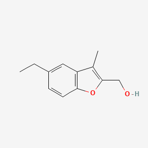 molecular formula C12H14O2 B2746308 (5-Ethyl-3-methyl-1-benzofuran-2-yl)methanol CAS No. 71507-36-3