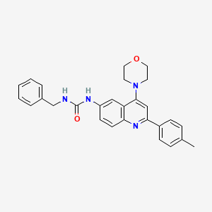 molecular formula C28H28N4O2 B2746315 1-Benzyl-3-(4-morpholino-2-(p-tolyl)quinolin-6-yl)urea CAS No. 1189692-27-0