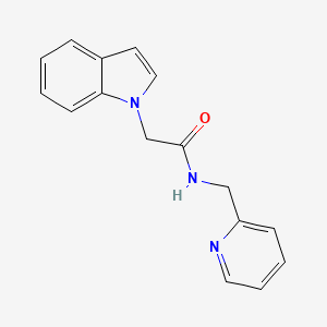 molecular formula C16H15N3O B2746317 2-(1H-吲哚-1-基)-N-(吡啶-2-基甲基)乙酰胺 CAS No. 732247-67-5