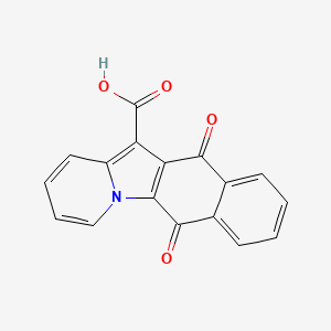 molecular formula C17H9NO4 B2746318 6,11-Dioxonaphtho[2,3-b]indolizine-12-carboxylic acid CAS No. 109964-49-0