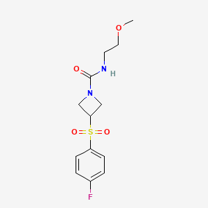 molecular formula C13H17FN2O4S B2746329 3-(4-fluorobenzenesulfonyl)-N-(2-methoxyethyl)azetidine-1-carboxamide CAS No. 1788769-41-4