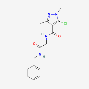 molecular formula C15H17ClN4O2 B2746331 N-[2-(benzylamino)-2-oxoethyl]-5-chloro-1,3-dimethyl-1H-pyrazole-4-carboxamide CAS No. 956574-23-5