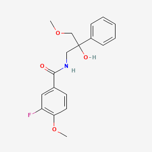 molecular formula C18H20FNO4 B2746339 3-fluoro-N-(2-hydroxy-3-methoxy-2-phenylpropyl)-4-methoxybenzamide CAS No. 2034483-76-4