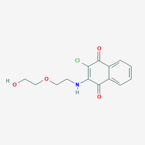 molecular formula C14H14ClNO4 B2746342 2-氯-3-{[2-(2-羟基乙氧基)乙基]氨基}萘醌 CAS No. 331462-29-4