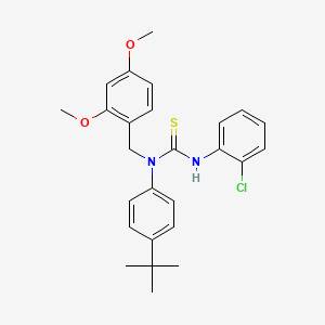 molecular formula C26H29ClN2O2S B2746344 1-(4-Tert-butylphenyl)-3-(2-chlorophenyl)-1-[(2,4-dimethoxyphenyl)methyl]thiourea CAS No. 306730-48-3