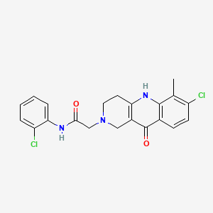 molecular formula C21H19Cl2N3O2 B2746346 N-[3-(diethylamino)propyl]-1-(5-oxo-6,7,8,9-tetrahydro-5H-[1,3,4]thiadiazolo[2,3-b]quinazolin-2-yl)piperidine-3-carboxamide CAS No. 1251639-03-8