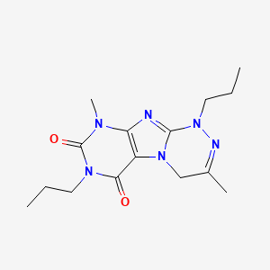 molecular formula C15H22N6O2 B2746352 3,9-二甲基-1,7-二丙基-5,7,9-三氢-4H-1,2,4-三嘧啶并[4,3-h]嘧啶-6,8-二酮 CAS No. 898410-14-5