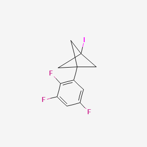 molecular formula C11H8F3I B2746356 1-Iodo-3-(2,3,5-trifluorophenyl)bicyclo[1.1.1]pentane CAS No. 2287274-25-1