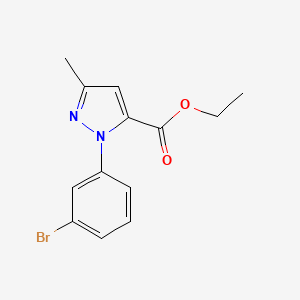 molecular formula C13H13BrN2O2 B2746359 Ethyl 1-(3-bromophenyl)-3-methyl-1h-pyrazole-5-carboxylate CAS No. 209958-55-4