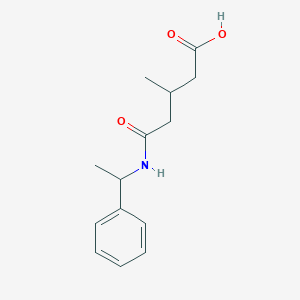 3-Methyl-5-oxo-5-[(1-phenylethyl)amino]pentanoic acid