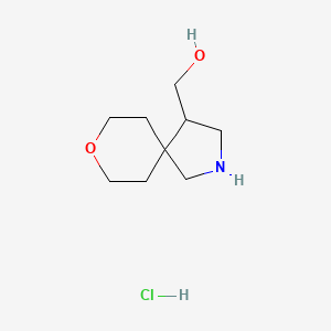 molecular formula C9H18ClNO2 B2746367 (8-氧代-2-氮杂螺[4.5]癸烷-4-基)甲醇盐酸盐 CAS No. 2230807-72-2