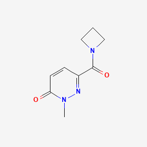 molecular formula C9H11N3O2 B2746370 6-(azetidine-1-carbonyl)-2-methylpyridazin-3(2H)-one CAS No. 2189434-21-5