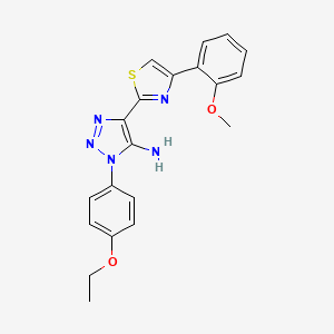 molecular formula C20H19N5O2S B2746373 1-(4-ethoxyphenyl)-4-(4-(2-methoxyphenyl)thiazol-2-yl)-1H-1,2,3-triazol-5-amine CAS No. 1111244-59-7