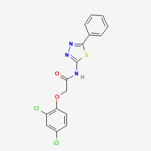 molecular formula C16H11Cl2N3O2S B2746380 2-(2,4-二氯苯氧基)-N-(5-苯基-1,3,4-噻二唑-2-基)乙酰胺 CAS No. 392244-57-4
