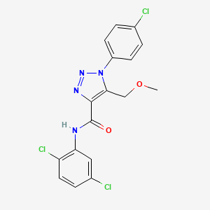 molecular formula C17H13Cl3N4O2 B2746383 1-(4-chlorophenyl)-N-(2,5-dichlorophenyl)-5-(methoxymethyl)-1H-1,2,3-triazole-4-carboxamide CAS No. 941004-97-3