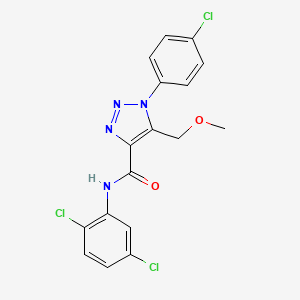 molecular formula C17H13Cl3N4O2 B2746383 1-(4-氯苯基)-N-(2,5-二氯苯基)-5-(甲氧基甲基)-1H-1,2,3-三唑-4-羧酰胺 CAS No. 941004-97-3