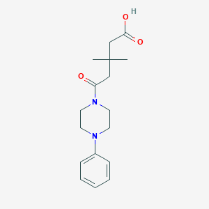 3,3-Dimethyl-5-oxo-5-(4-phenylpiperazin-1-yl)pentanoic acid