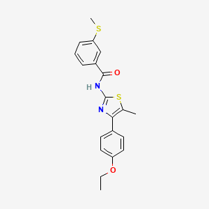 molecular formula C20H20N2O2S2 B2746395 N-(4-(4-ethoxyphenyl)-5-methylthiazol-2-yl)-3-(methylthio)benzamide CAS No. 922584-38-1