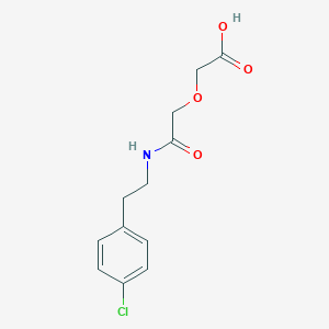 molecular formula C12H14ClNO4 B274641 (2-{[2-(4-Chlorophenyl)ethyl]amino}-2-oxoethoxy)acetic acid 