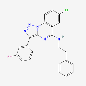 molecular formula C23H17ClFN5 B2746419 7-氯-3-(3-氟苯基)-N-(2-苯基乙基)[1,2,3]噻唑并[1,5-a]喹唑啉-5-胺 CAS No. 892359-42-1