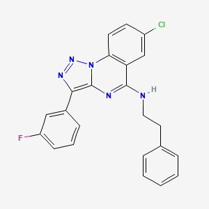 7-CHLORO-3-(3-FLUOROPHENYL)-N-(2-PHENYLETHYL)-[1,2,3]TRIAZOLO[1,5-A]QUINAZOLIN-5-AMINE