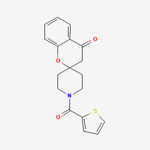 molecular formula C18H17NO3S B2746422 1'-(噻吩-2-羰基)螺[咯曼-2,4'-哌啶]-4-酮 CAS No. 877811-27-3