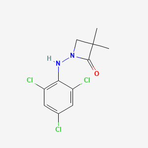 molecular formula C11H11Cl3N2O B2746431 3,3-二甲基-1-(2,4,6-三氯苯胺基)-2-氮杂环己酮 CAS No. 320422-76-2