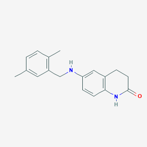 molecular formula C18H20N2O B2746433 6-{[(2,5-二甲基苯基)甲基]氨基}-1,2,3,4-四氢喹啉-2-酮 CAS No. 1293110-78-7