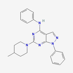 molecular formula C23H24N6 B2746438 6-(4-甲基哌啶-1-基)-N,1-二苯基-1H-吡唑并[3,4-d]嘧啶-4-胺 CAS No. 946288-40-0