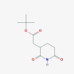 molecular formula C11H17NO4 B2746458 C(C)(C)(C)OC(CC1C(NC(CC1)=O)=O)=O CAS No. 2152673-68-0