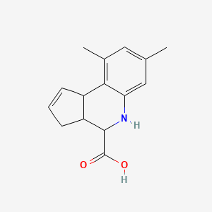 molecular formula C15H17NO2 B2746460 7,9-Dimethyl-3a,4,5,9b-tetrahydro-3H-cyclopenta[c]quinoline-4-carboxylic acid CAS No. 354815-93-3