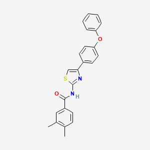 molecular formula C24H20N2O2S B2746469 3,4-dimethyl-N-[4-(4-phenoxyphenyl)-1,3-thiazol-2-yl]benzamide CAS No. 361470-39-5