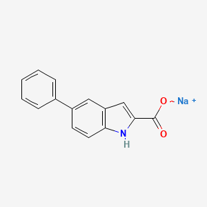 molecular formula C15H10NNaO2 B2746470 钠;5-苯基-1H-吲哚-2-羧酸盐 CAS No. 2408970-31-8