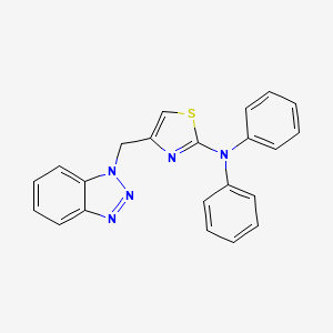 molecular formula C22H17N5S B2746482 4-(benzotriazol-1-ylmethyl)-N,N-diphenyl-1,3-thiazol-2-amine CAS No. 305851-16-5