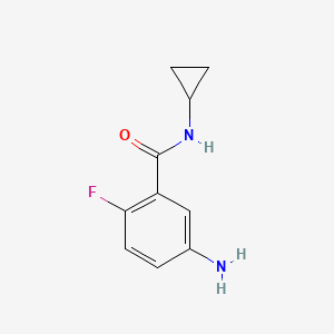 molecular formula C10H11FN2O B2746487 5-amino-N-cyclopropyl-2-fluorobenzamide CAS No. 1156065-29-0