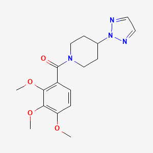 molecular formula C17H22N4O4 B2746498 (4-(2H-1,2,3-三唑-2-基)哌啶-1-基)(2,3,4-三甲氧基苯基)甲酮 CAS No. 2198500-79-5
