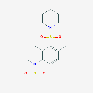 N-methyl-N-(2,4,6-trimethyl-3-(piperidin-1-ylsulfonyl)phenyl)methanesulfonamide