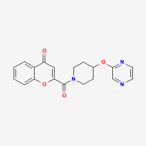 2-(4-(pyrazin-2-yloxy)piperidine-1-carbonyl)-4H-chromen-4-one