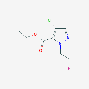 molecular formula C8H10ClFN2O2 B2746513 ethyl 4-chloro-1-(2-fluoroethyl)-1H-pyrazole-5-carboxylate CAS No. 1856043-45-2