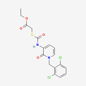 molecular formula C17H16Cl2N2O4S B2746520 Ethyl 2-[({[1-(2,6-dichlorobenzyl)-2-oxo-1,2-dihydro-3-pyridinyl]amino}carbonyl)sulfanyl]acetate CAS No. 400084-83-5