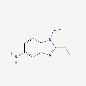 molecular formula C11H15N3 B2746526 1,2-Diethyl-1H-benzoimidazol-5-ylamine CAS No. 879038-05-8