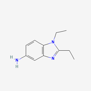 molecular formula C11H15N3 B2746526 1,2-二乙基-1H-苯并咪唑-5-胺 CAS No. 879038-05-8