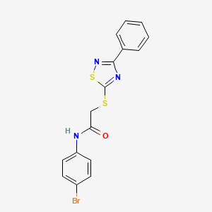 molecular formula C16H12BrN3OS2 B2746543 N-(4-bromophenyl)-2-[(3-phenyl-1,2,4-thiadiazol-5-yl)sulfanyl]acetamide CAS No. 864856-06-4