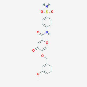 molecular formula C20H18N2O7S B2746544 5-((3-methoxybenzyl)oxy)-4-oxo-N-(4-sulfamoylphenyl)-4H-pyran-2-carboxamide CAS No. 1021210-07-0